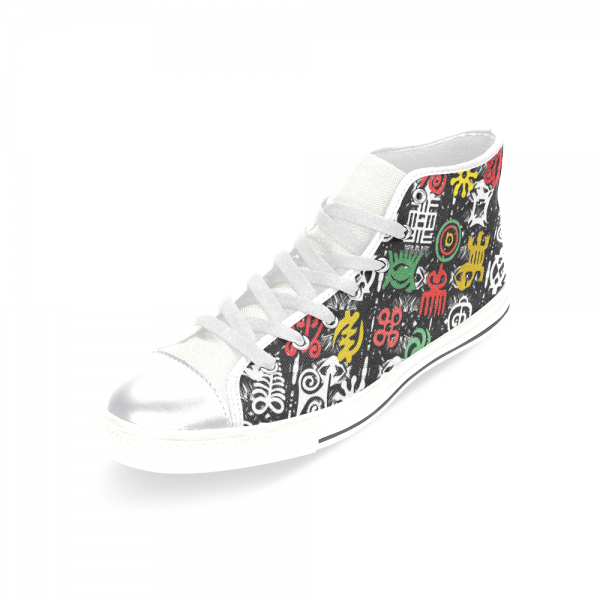 Rasta African Womens Canvas Hi Top Shoes