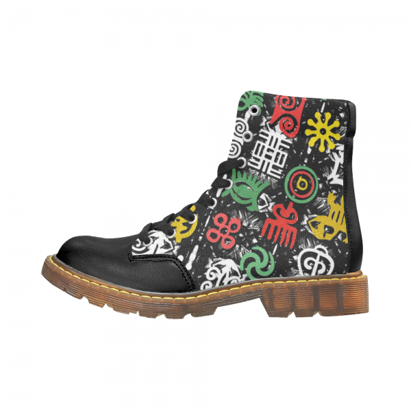 Jahbiz Rasta winter round toe womens combat boots