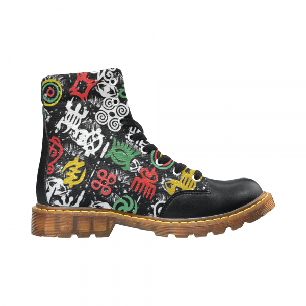 Jahbiz Rasta Black combat Bob Marley Army boots