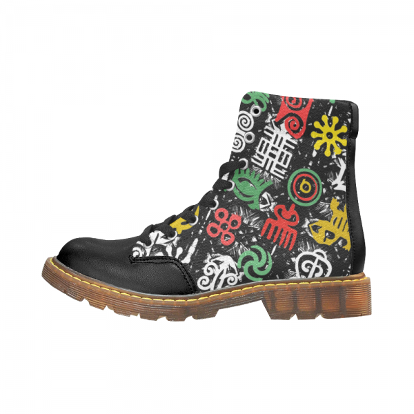 Jahbiz Rasta Black combat Bob Marley Army boots