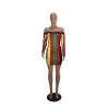 Long sleeves bodycon mini dress Rasta Slim fit reggae color print - Image 9