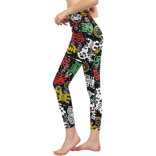 Rasta African Yoga Custom Leggings for Girls