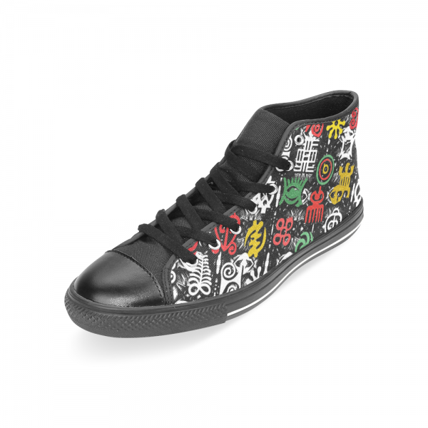 Rasta African Womens Canvas Hi Top Shoes