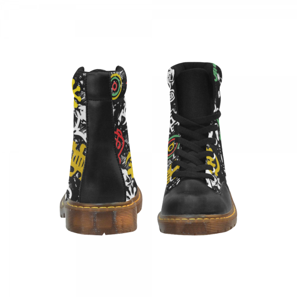 Jahbiz Rasta winter round toe womens combat boots