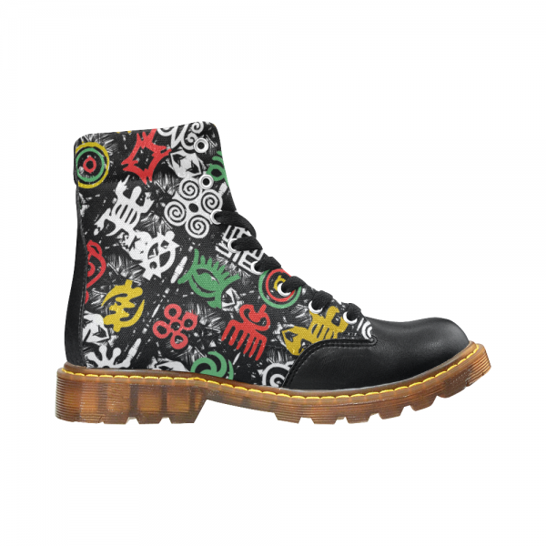 Jahbiz Rasta winter round toe womens combat boots