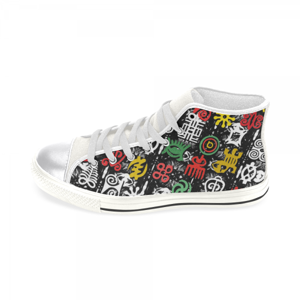 Rasta African Womens Canvas Hi Top Shoes