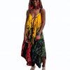 Jahbiz Rasta Clothing Milk Silk Sleeveless Flowy dress
