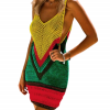 Rasta Crochet Bikini Blouse: Handmade Knitted Dress